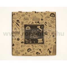 Pizza doboz 32 cm egyedi grafikával