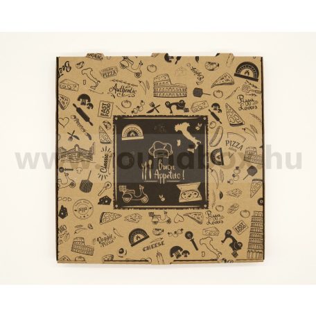 Pizza doboz 32 cm egyedi grafikával
