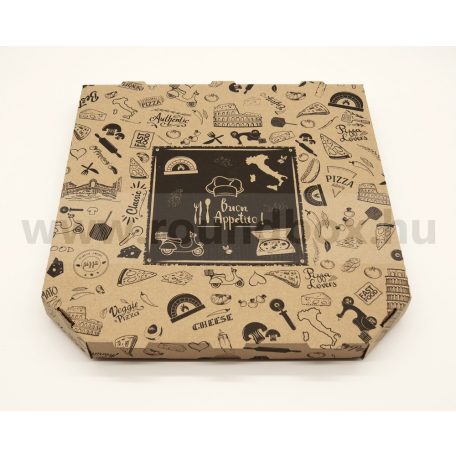Pizza doboz 32 x 4 cm (csapott sarkú) - 4 cm magas
