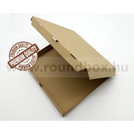 Pizza doboz 33 x 4 cm XTRA - csak megrendelésre - Fehér vagy Kraft, akár 2 kupon hellyel