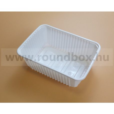Szögletes tál fehér PP 1000 ml